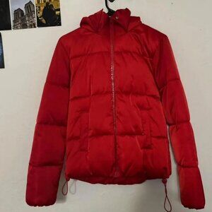 Red GARAGE Puffer Jacket